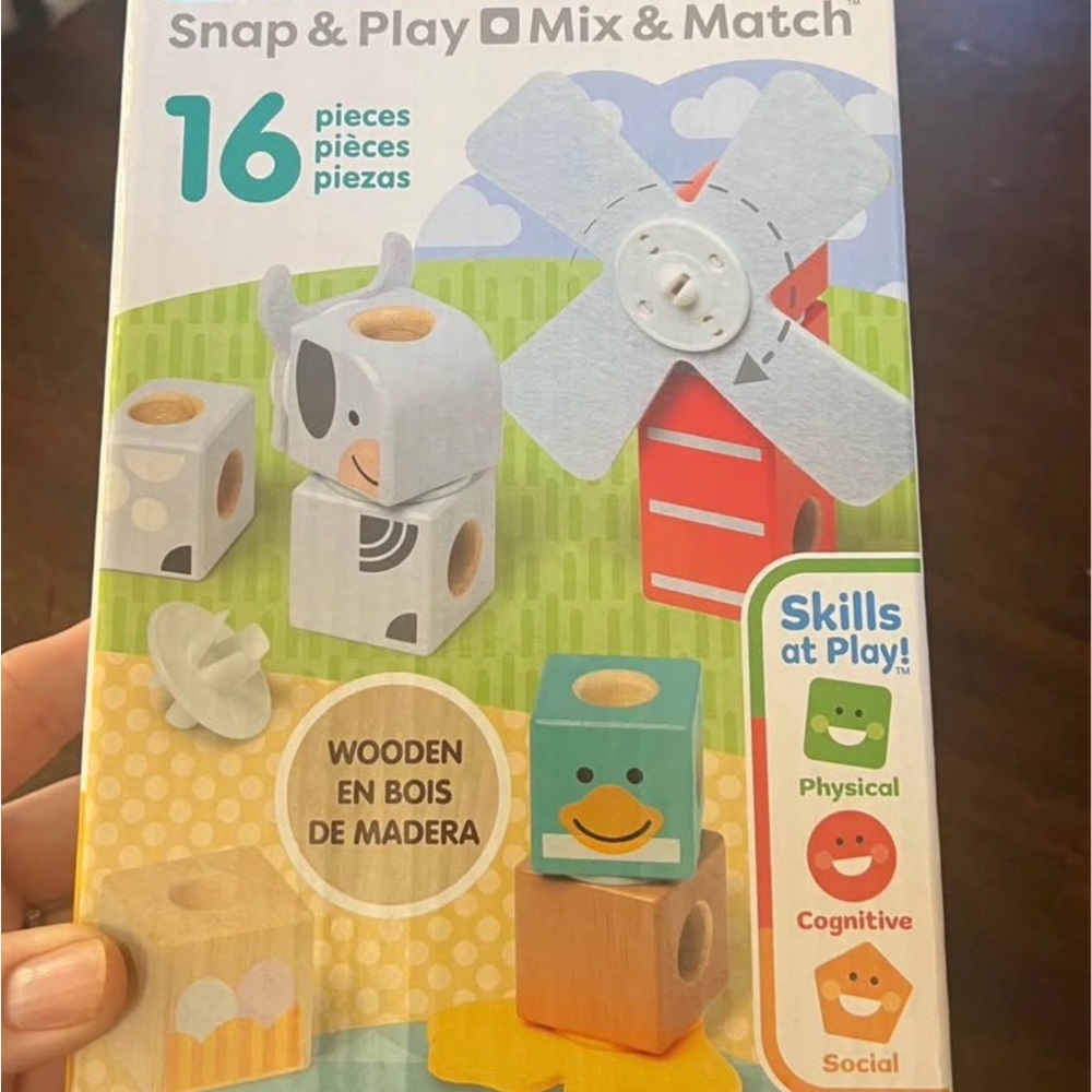 Melissa & Doug Snap & Play Mix & Match Blocks - Multicolor